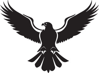 Black and white eagle logo type silhouette design