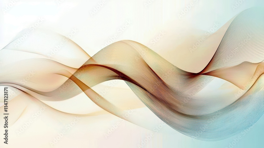 Poster abstract colorful wave pattern with soft lines and smooth gradient background for modern design and 