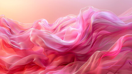 Flowing pink silk captures the essence of serene beauty at dusk