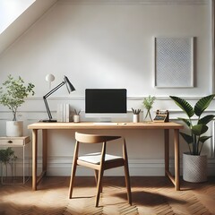Modern Home Office with Natural Light