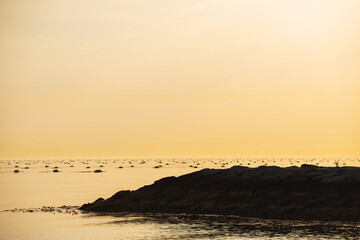 Obraz premium 夕方の明石の海の風景