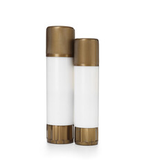Two glue sticks with caps isolated on white
