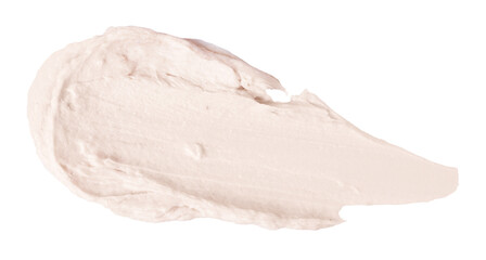 Sample of cosmetic product isolated on white, top view