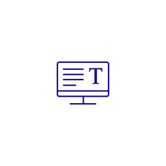 Minimalist design: text document on computer screen with cursor icon