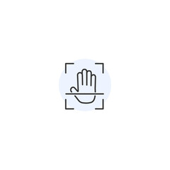Fingerprint identification icon for security and biometric authentication