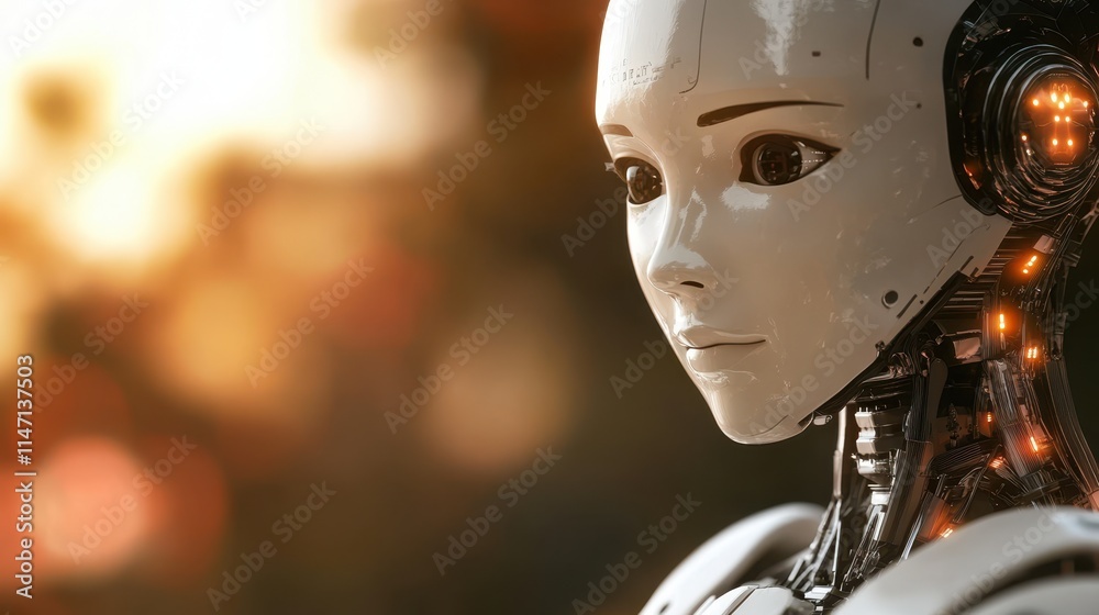 Aufkleber Exploring the Potential of Artificial Intelligence Through a Captivating Robot Design