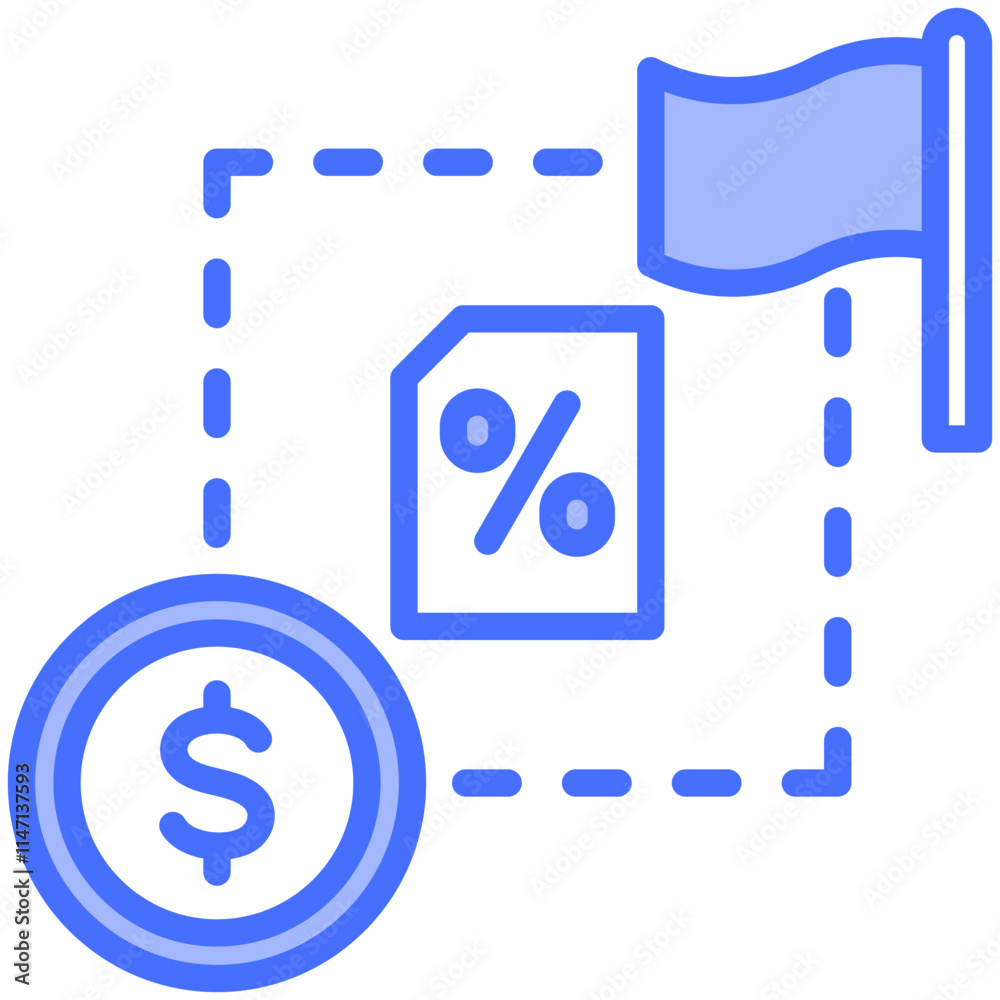 Sticker Taxation Icon