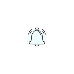 Minimalistic notification bell icon for alerts and updates