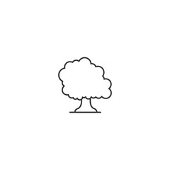 Minimalist black and white tree line art