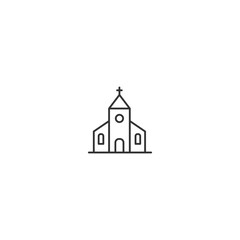 Minimalist church icon design symbolizing faith and spirituality