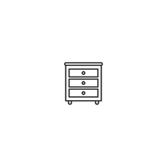 Minimalist furniture icon: stylish drawer for modern interior design