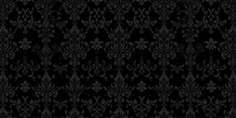 Dark and elegant seamless gothic damask wallpaper design, pattern, dark, luxury