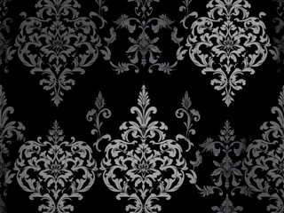 Obraz premium Intricate seamless gothic damask wallpaper design, ornate, Victorian