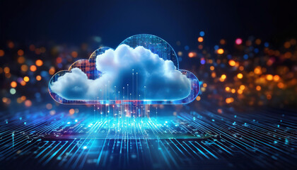 Close-Up of Cloud Computing Technology
