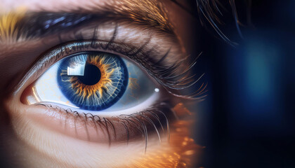 Fototapeta premium Close-Up of an Eye with Detailed Iris