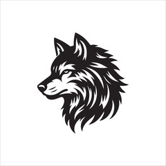 wolf head vector