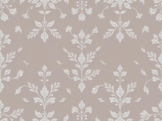 Fototapeta premium Seamless silver lace leaves wallpaper pattern design, luxury, silver, texture