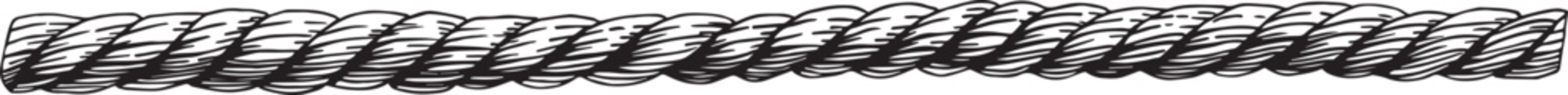 Knotted rope realistic cords knot in vector. Nautical thread whipcord with loops and noose. Twisted, braided, folded, spiral fiber. Illustration hand drawn black graphic isolated background.