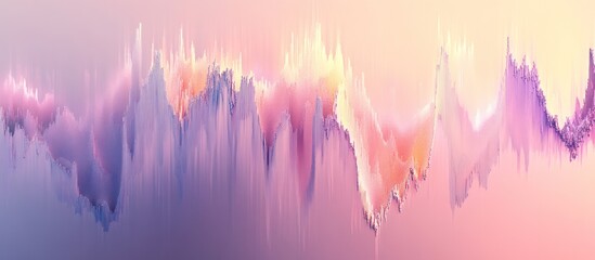 Pastel-colored soundwave with soft gradients, calming aesthetic, 