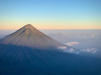 Volcano Silhouette at Sunrise (Antigua, Guatemala)