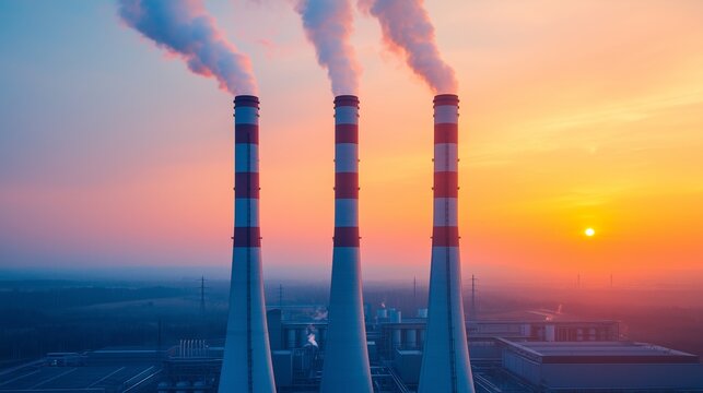 A sprawling industrial complex glowing under peak power, reflecting energy demand, load handling