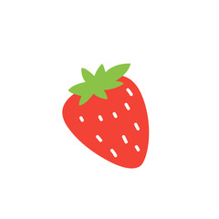 vector red strawberry fruit