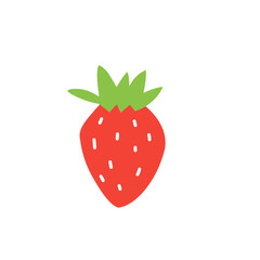 vector red strawberry fruit