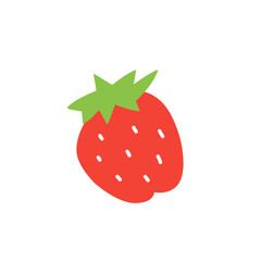 vector red strawberry fruit