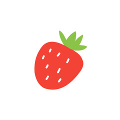 vector red strawberry fruit