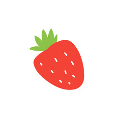 vector red strawberry fruit