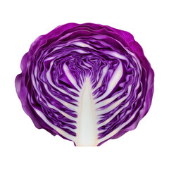 Fototapeta premium Vibrant purple cabbage market stall food photography urban environment close-up view fresh produce concept, transparent background