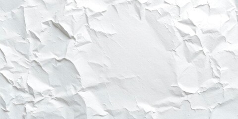 Obraz premium Close-up of crumpled white paper with shadows and texture, wrinkled, textured