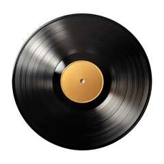 Obraz premium Vintage vinyl record spinning home music studio photography warm atmosphere close-up shot nostalgia, transparent background