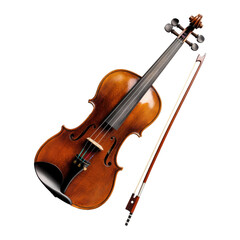 Fototapeta premium Mastering the violin a journey of music practice sessions masterclass studio passion and technique, transparent background