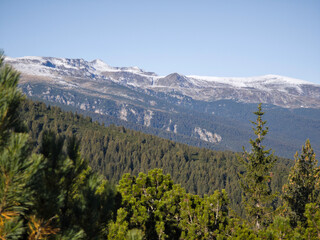Landscape of Rila Mountain near Mechit peak, Bulgaria