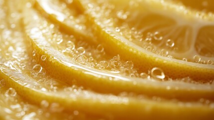 Juicy Lemon Slices Close up