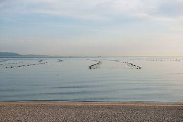 夕方の明石の海の風景