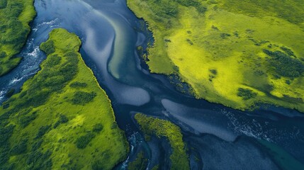 Majestic view of Skogafoss waterfall in Skogar, Sudurland with lush greenery