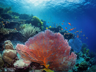 coral reef under water