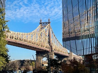 Fototapeta premium Queensboro Bridge Reflection (New York, New York, USA) 