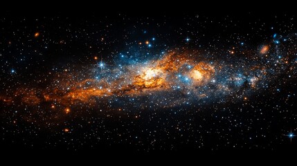 Fototapeta premium Vibrant and sharp telescope view of the universe, with stars, nebulae, and distant planets captured in intricate detail
