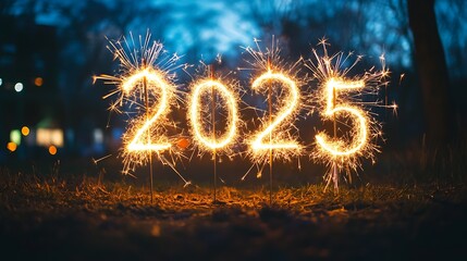 Happy New Year 2025 illustrations