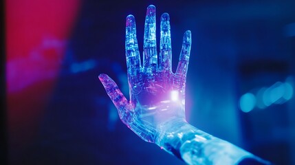Cybernetic Hand: A Futuristic Vision of Technology and Humanity