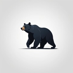 Fototapeta premium A Majestic Black Bear Walking Gracefully