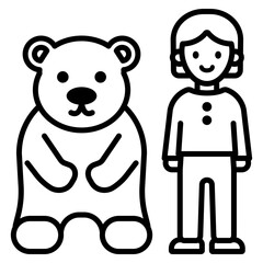 소녀와 곰인형 아이콘