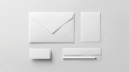 Stationery Flatlay Letterhead Mockup
