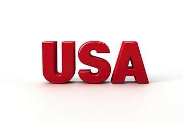 Text "USA" , 3d rendering , mockup photoshop & style photo shop 