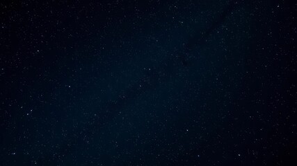 Obraz premium Glowing stars twinkle in a clear night sky against a black background, galaxy, serene