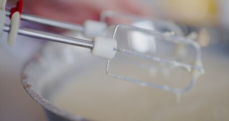 Mixing Pancake Batter and Turning Off Mixer