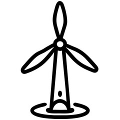 Electric Windmill Icon
